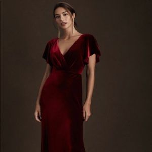 BHLDN Jenny Yoo Ellis Velvet Open Back Dress